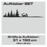 Aufkleber SET Offroad 4x4 Bär Grizzly Off Road Wild Wald Tanne Weg Auto 67