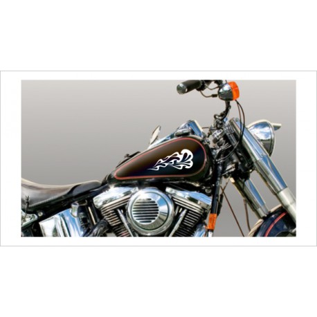Motorrad Aufkleber Sticker Tattoo Bike Chopper Tribal 11 Flame