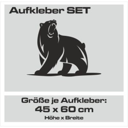 Aufkleber SET Offroad 4x4 Bär Grizzly Off Road Wild Wald Tanne Weg Auto 68