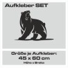 Aufkleber SET Offroad 4x4 Bär Grizzly Off Road Wild Wald Tanne Weg Auto 68