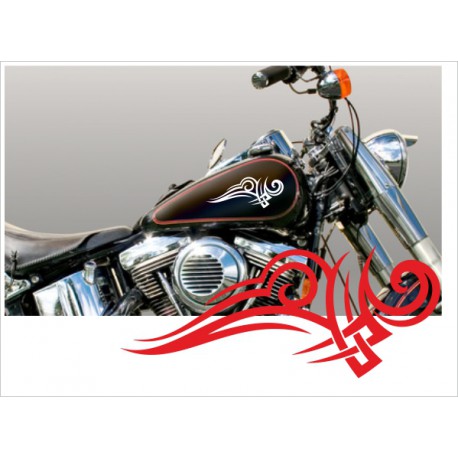 Motorrad Aufkleber Sticker Tattoo Bike Chopper Tribal 13 Flame