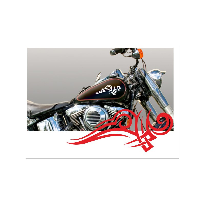 Motorrad Aufkleber Sticker Tattoo Bike Chopper Tribal 13 Flame - Der Dekor  Aufkleber Shop