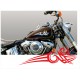 Motorrad Aufkleber Sticker Tattoo Bike Chopper Tribal 14 Flame