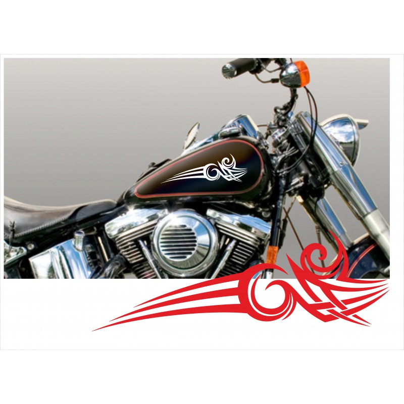 Motorrad Aufkleber Sticker Tattoo Bike Chopper Tribal 14 Flame - Der Dekor  Aufkleber Shop