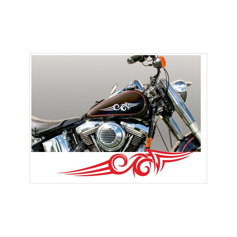 Motorrad Aufkleber Sticker Tattoo Bike Chopper Tribal 15 - Der