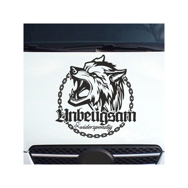 Aufkleber Auto Car Wikinger Viking Wölfe Wolf Runen Schwert Schild Rabe Runen Odin Odin´s Wölfe Böse Kette Valhalla Walhalla