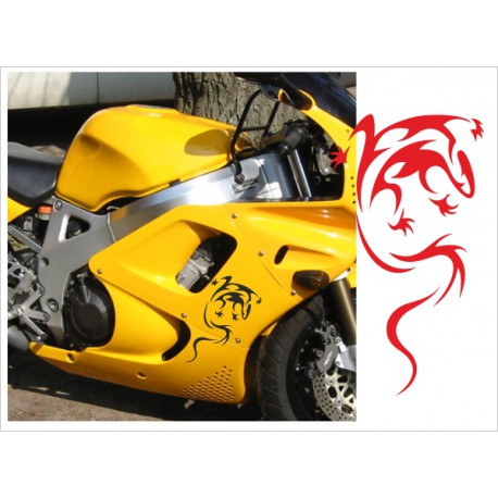 Motorrad Aufkleber Sticker Tattoo Bike Chopper Tribal 19 Gecko Echse