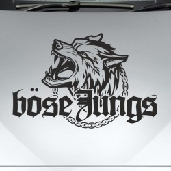 Aufkleber Auto Car Wikinger Viking Wölfe Wolf Runen Schwert Schild Rabe Runen Odin Odin´s Wölfe Böse Kette Valhalla Walhalla