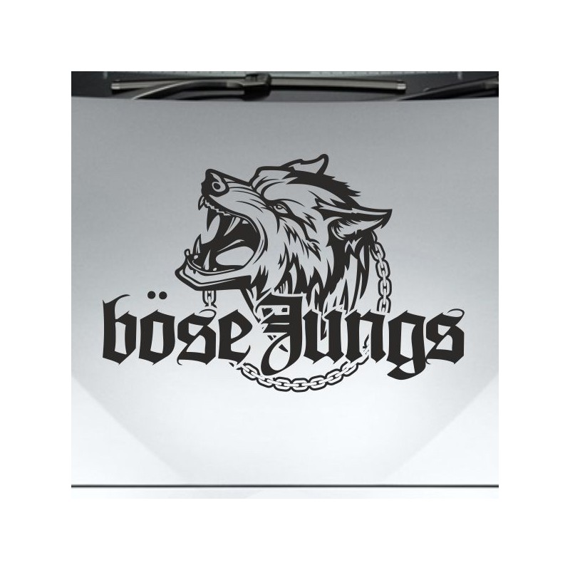 Aufkleber Auto Car Wikinger Viking Wölfe Wolf Runen Schwert Schild Rabe Runen Odin Odin´s Wölfe Böse Kette Valhalla Walhalla