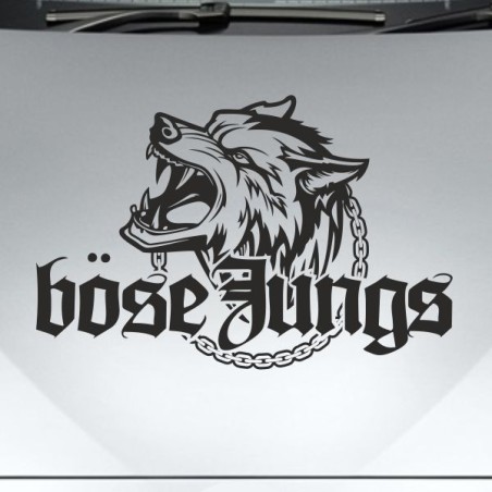 Aufkleber Auto Car Wikinger Viking Wölfe Wolf Runen Schwert Schild Rabe Runen Odin Odin´s Wölfe Böse Kette Valhalla Walhalla