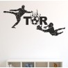 Wandaufkleber Wandtattoo Sport Fußball Kicker Ball Spiel Kinder Kids Snowbord Skateboard Skater Ski Stuntroller Roller