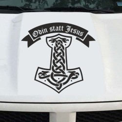 Aufkleber Auto Car Wikinger Viking Wölfe Wolf Runen Schwert Schild Rabe Runen Odin Odin´s Wölfe Böse Kette Valhalla Walhalla
