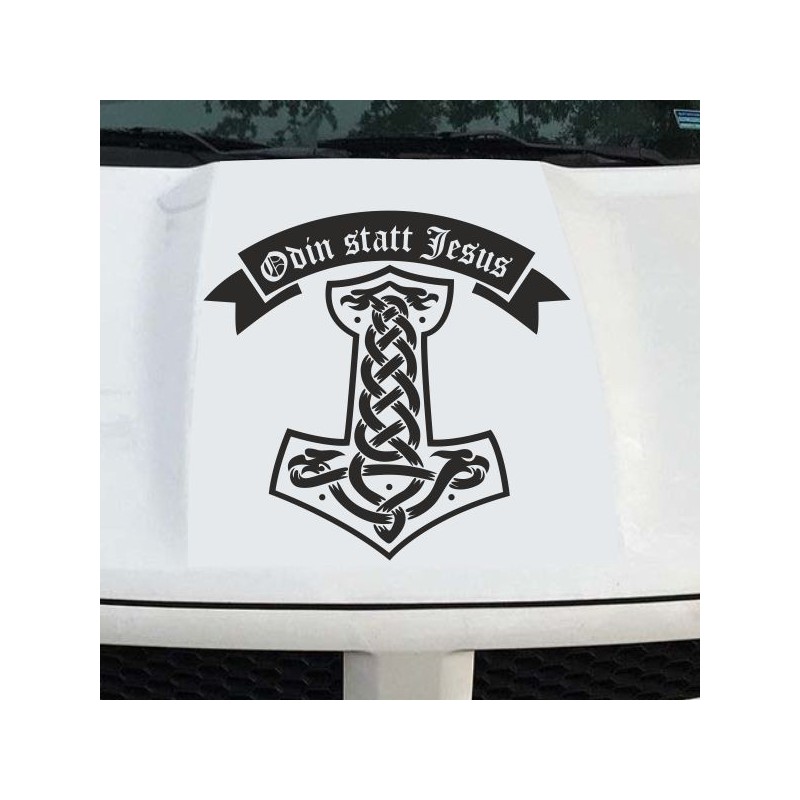 Aufkleber Auto Car Wikinger Viking Wölfe Wolf Runen Schwert Schild Rabe Runen Odin Odin´s Wölfe Böse Kette Valhalla Walhalla