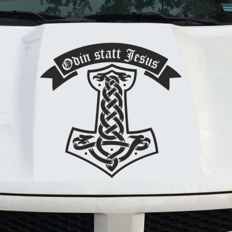 Aufkleber Auto Car Wikinger Viking Wölfe Wolf Runen Schwert Schild Rabe Runen Odin Odin´s Wölfe Böse Kette Valhalla Walhalla