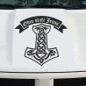 Aufkleber Auto Car Wikinger Viking Wölfe Wolf Runen Schwert Schild Rabe Runen Odin Odin´s Wölfe Böse Kette Valhalla Walhalla
