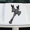 Aufkleber Auto Car Wikinger Viking Wölfe Wolf Runen Schwert Schild Rabe Runen Odin Odin´s Wölfe Böse Kette Valhalla Walhalla