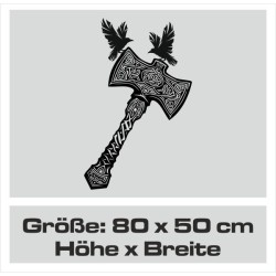 Aufkleber Auto Car Wikinger Viking Wölfe Wolf Runen Schwert Schild Rabe Runen Odin Odin´s Wölfe Böse Kette Valhalla Walhalla
