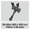 Aufkleber Auto Car Wikinger Viking Wölfe Wolf Runen Schwert Schild Rabe Runen Odin Odin´s Wölfe Böse Kette Valhalla Walhalla