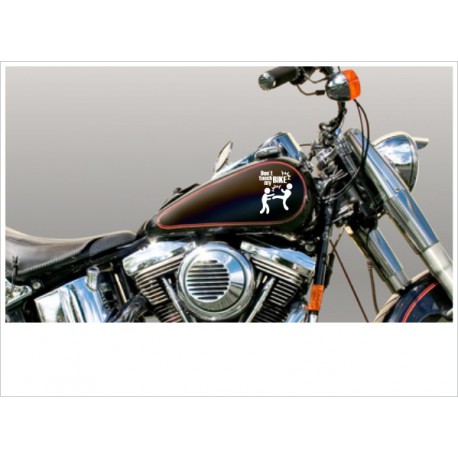 Motorrad Aufkleber Sticker Tattoo Bike Chopper Tribal 36 Don´t touch my bike