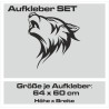 Aufkleber SET Auto Car Tattoo Style Seiten Tribal Dekor Pferd Gecko Power Blumen Ranke Fee Hexe Blumen Blüten Gecko Farbe
