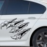 Aufkleber SET Auto Car Tattoo Style Seiten Tribal Dekor Pferd Gecko Power Blumen Ranke Fee Hexe Blumen Blüten Gecko Farbe