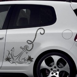 Aufkleber SET Auto Car Tattoo Style Seiten Tribal Dekor Pferd Gecko Power Blumen Ranke Fee Hexe Blumen Blüten Gecko Farbe