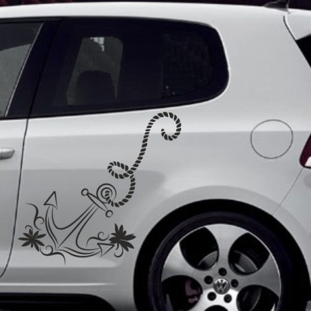 Aufkleber SET Auto Car Tattoo Style Seiten Tribal Dekor Pferd Gecko Power Blumen Ranke Fee Hexe Blumen Blüten Gecko Farbe