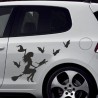 Aufkleber SET Auto Car Tattoo Style Seiten Tribal Dekor Pferd Gecko Power Blumen Ranke Fee Hexe Blumen Blüten Gecko Farbe