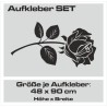 Aufkleber SET Auto Car Tattoo Style Seiten Tribal Dekor Pferd Gecko Power Blumen Ranke Fee Hexe Blumen Blüten Gecko Farbe