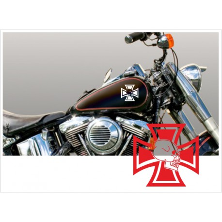 Motorrad Aufkleber Sticker Tattoo Bike Chopper Tribal 46 Kreuz Skull - Der  Dekor Aufkleber Shop