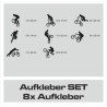 Wandaufkleber Wandtattoo Sport Fußball Kicker Ball Spiel Kinder Kids Snowbord Skateboard Skater Ski Stuntroller Roller