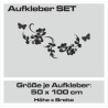 Aufkleber SET Auto Car Tattoo Style Seiten Tribal Dekor Pferd Gecko Power Blumen Ranke Fee Hexe Blumen Blüten Gecko Farbe