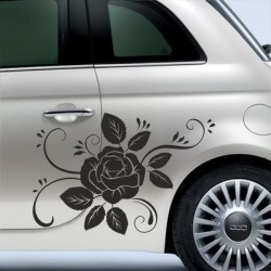 Aufkleber SET Auto Car Tattoo Style Seiten Tribal Dekor Pferd Gecko Power Blumen Ranke Fee Hexe Blumen Blüten Gecko Farbe