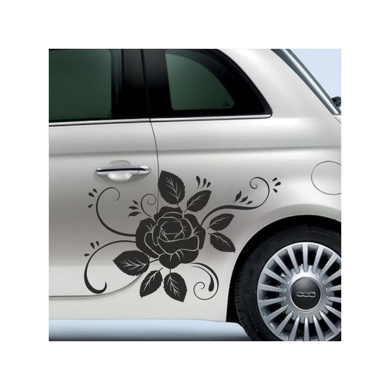 Aufkleber SET Auto Car Tattoo Style Seiten Tribal Dekor Pferd Gecko Power Blumen Ranke Fee Hexe Blumen Blüten Gecko Farbe