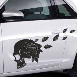 Aufkleber SET Auto Car Tattoo Style Seiten Tribal Dekor Pferd Gecko Power Blumen Ranke Fee Hexe Blumen Blüten Gecko Farbe