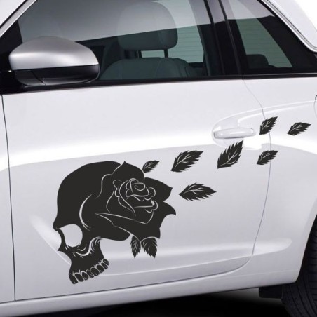 Aufkleber SET Auto Car Tattoo Style Seiten Tribal Dekor Pferd Gecko Power Blumen Ranke Fee Hexe Blumen Blüten Gecko Farbe
