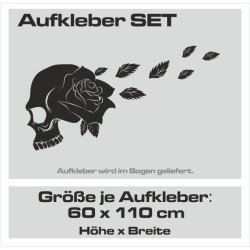 Aufkleber SET Auto Car Tattoo Style Seiten Tribal Dekor Pferd Gecko Power Blumen Ranke Fee Hexe Blumen Blüten Gecko Farbe