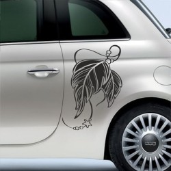 Aufkleber SET Auto Car Tattoo Style Seiten Tribal Dekor Pferd Gecko Power Blumen Ranke Fee Hexe Blumen Blüten Gecko Farbe