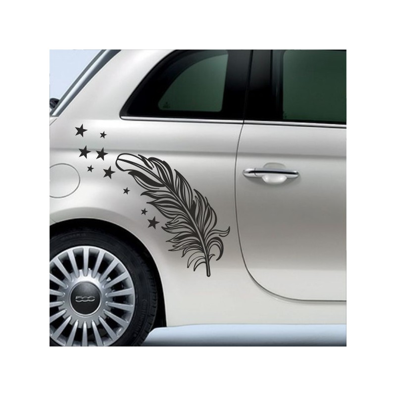 Aufkleber SET Auto Car Tattoo Style Seiten Tribal Dekor Pferd Gecko Power Blumen Ranke Fee Hexe Blumen Blüten Gecko Farbe
