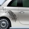 Aufkleber SET Auto Car Tattoo Style Seiten Tribal Dekor Pferd Gecko Power Blumen Ranke Fee Hexe Blumen Blüten Gecko Farbe
