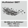 Aufkleber SET Auto Car Tattoo Style Seiten Tribal Dekor Pferd Gecko Power Blumen Ranke Fee Hexe Blumen Blüten Gecko Farbe