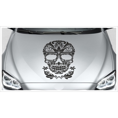 Motorhauben Auto Aufkleber Tattoo Sugar Skull Mexican 115