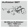 Aufkleber SET Auto Car Tattoo Style Seiten Tribal Dekor Pferd Gecko Power Blumen Ranke Fee Hexe Blumen Blüten Gecko Farbe