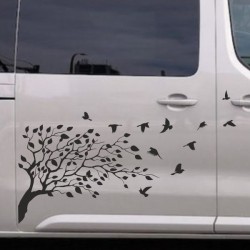 Aufkleber SET Auto Car Tattoo Style Seiten Tribal Dekor Pferd Gecko Power Blumen Ranke Fee Hexe Blumen Blüten Gecko Farbe