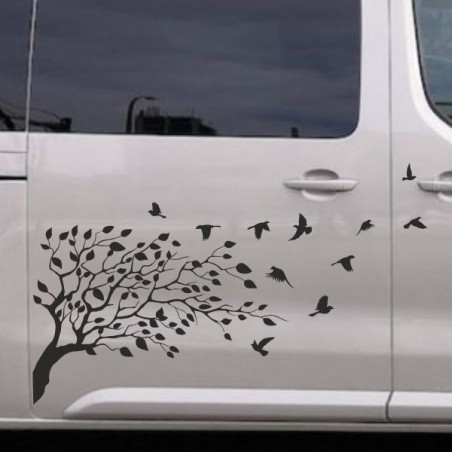 Aufkleber SET Auto Car Tattoo Style Seiten Tribal Dekor Pferd Gecko Power Blumen Ranke Fee Hexe Blumen Blüten Gecko Farbe