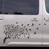 Aufkleber SET Auto Car Tattoo Style Seiten Tribal Dekor Pferd Gecko Power Blumen Ranke Fee Hexe Blumen Blüten Gecko Farbe
