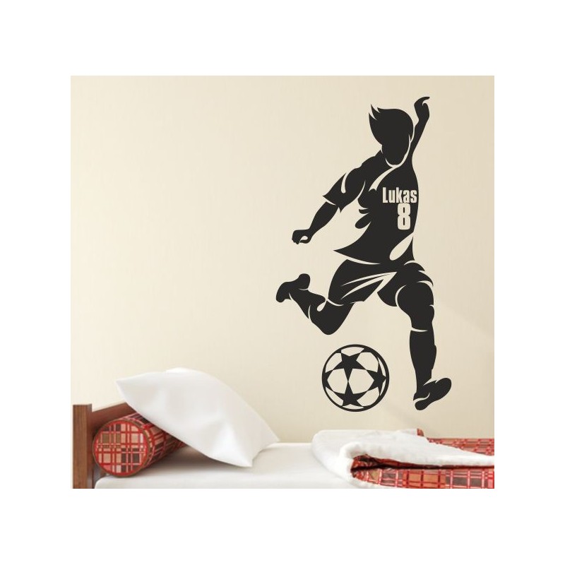 Wandaufkleber Wandtattoo Sport Fußball Kicker Ball Spiel Kinder Kids Snowbord Skateboard Skater Ski Stuntroller Roller