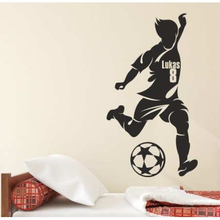 Wandaufkleber Wandtattoo Sport Fußball Kicker Ball Spiel Kinder Kids Snowbord Skateboard Skater Ski Stuntroller Roller