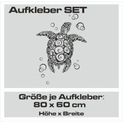 Aufkleber SET Auto Car Tattoo Style Seiten Tribal Dekor Pferd Gecko Power Blumen Ranke Fee Hexe Blumen Blüten Gecko Farbe