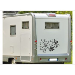 Wohnmobil Wohnwagen Caravan Camper Windrose Dekor 41 Aufkleber